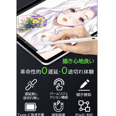✏️【新品未使用】htrahy タッチペン iPad ペン スタイラスペン アップルペンシル互換 2018〜2025年対応 Type-C急速充電 残量表示 傾き感知 磁気吸着 超高感度 軽量 誤作動防止 パームリジェクション メモ取り デザイン 作画 ゲーム用の画像
