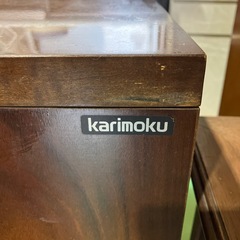 【カリモク/karimoku】 キャビネット　シェルフ　　コーナーキャビネット　棚　収納棚　オシャレ家具　ブランド家具　インテリア　アンティーク　昭和レトロ　ビンテージ【横122奥86.5高151】の画像