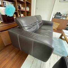レザー製ソファー３点セットの画像