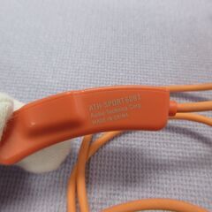 ( M-856 )audio-technica オーディオテクニカ　SONIC SPORT ワイヤレス ヘッドホン ATH-SPORT 60BT オレンジ 中古 動作確認済みの画像