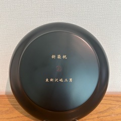 琉球漆器 大皿 沖縄伝統工芸／共箱つき（未使用品/名入れあり）の画像
