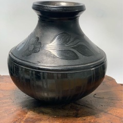 【アンティーク 花瓶】花紋 花器 花入 陶器製 インテリア 骨董品 美術品 古道具 古玩 古董の画像
