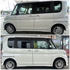 🉐H26ダイハツタントカスタム走行3万㌔フルセグナビ 両側スライド（片側電動）ドア プッシュスタート 程度良好の画像
