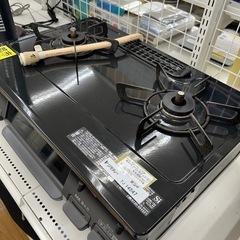 リユースのサカイ東金店 Rinnai ガステーブル 21年製 都市ガス ※グリル取っ手ヒビあり TJ14547の画像