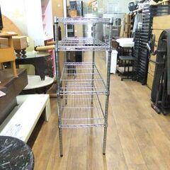 メタルラック 4段 幅120×奥45×高122.5 Home ERECTA ホームエレクター スチールラック 収納家具 棚 シルバー 札幌市厚別区 厚別店の画像