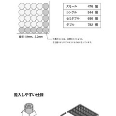 脚付マットレス　ポケットコイル　（洗えるカバー　組み立て仕様）セミダブルの画像