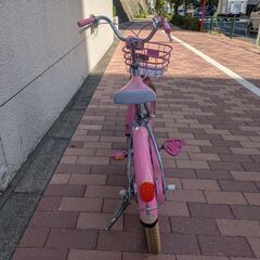 子ども用自転車　18インチ　補助輪有りの画像