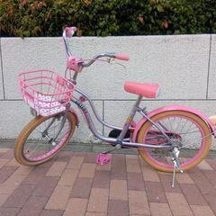 子ども用自転車　18インチ　補助輪有りの画像