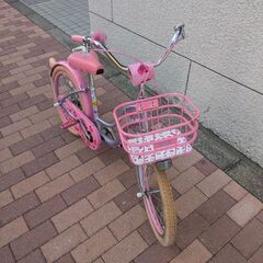 子ども用自転車　18インチ　補助輪有りの画像