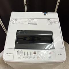 Hisense 4.5kg 全自動電気洗濯機 HW-T45C 2020年製の画像