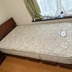 セミダブルベッド+ベッドマットレスの画像