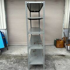 中古品 三田市直接受取限定 スチールラック ５段 収納棚 工具棚 物置 倉庫 組み換え可能 組み立て済みの画像