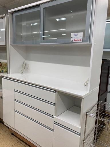 リユースマン倉敷、キッチンボード、ホワイト、収納、棚、キッチン