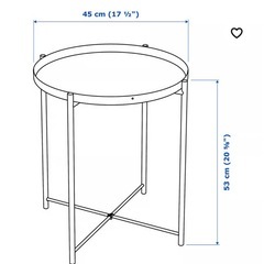 【9/15まで】IKEA  緑　丸テーブルの画像