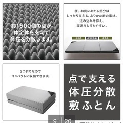 点で支える体圧分散敷布団 シングル(S F2205)の画像