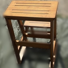 木製　梯子　2段の画像