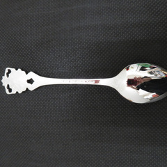 カトラリー 食器 菊紋入り ティースプーン 5ケ　洋銀製品【中古】 【キモノオフ野々市若松店】の画像