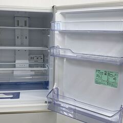 2022年製 三菱 3ドア冷蔵庫 330L 自動製氷 氷点下ストッカーA.I. 大容量冷凍室 MR-CX33H パールホワイト 中古家電 店頭引取歓迎 R10057の画像
