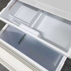 2022年製 三菱 3ドア冷蔵庫 330L 自動製氷 氷点下ストッカーA.I. 大容量冷凍室 MR-CX33H パールホワイト 中古家電 店頭引取歓迎 R10057の画像