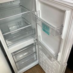 【配送設置無料】2ドア冷凍冷蔵庫 148㍑ 霜が付かない冷凍庫 Haier JR-NF148A ホワイト（日時指定可能）の画像