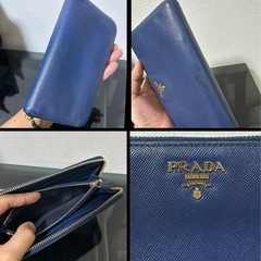PRADA プラダ1ML506 QWA F0016 SAFFIANO METAL BLUETTE長財布の画像