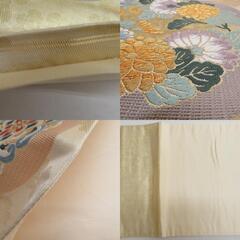 袋帯 正絹 金糸 ゴールド系 華文様 ゴールドｘ多色 六通柄 フォーマル 礼装 長さ432cm【中古】 【キモノオフ野々市若松店】の画像
