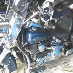 ハーレーダビッドソン FLSTC1450 紺 車検残R7/12月 エンジン始動確認 半額配送キャンペーン 現状渡し諸経費￥0- 横浜 P-Yardの画像