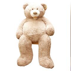 【JY-189】Costco コストコ Hugfun ハグファン ぬいぐるみ クマ ライトブラウン 134cmの画像