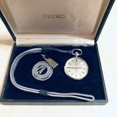 SEIKO 銀の懐中時計(クオーツ)の画像