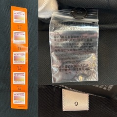 ユニクロヒートテックスマートパンツL76スラックス長ずぼんスーツパンツ黒ボトムスメンズ男性用紳士ブラックUNIQLO長ズボンの画像