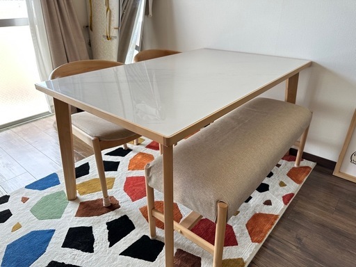 【極美品】ニトリダイニングテーブル　セラミック　Nコレクション