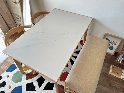 【極美品】ニトリダイニングテーブル　セラミック　Nコレクション