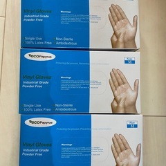 ビニール　手袋　TecoPapyrus 工業用　　Mサイズ　Lサイズ　5箱まとめての画像