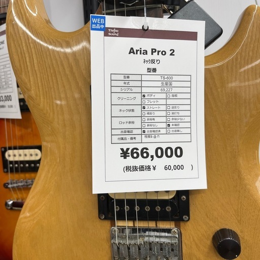 Aria Pro 2のエレキギターをご紹介します！