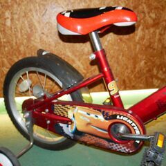 子供　自転車　マックイーン　カーズ　ほぼ使っていません　室内保管の画像