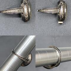 D363可動 SEIKO セイコー リングウォッチ 手巻き式 17-0310/SS×シルバー文字盤/バーインデックス/ステンレススチール ヴィンテージ フリーサイズ アクセサリー/レディースメンズ　腕時計指輪の画像