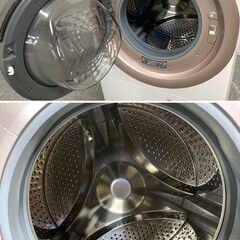 2022年製 シャープ コンパクト ドラム式洗濯乾燥機 洗濯7.0/乾燥3.5kg 左開き ES-S7G-NL ピンクゴールド 中古家電 店頭引取歓迎 R10060の画像