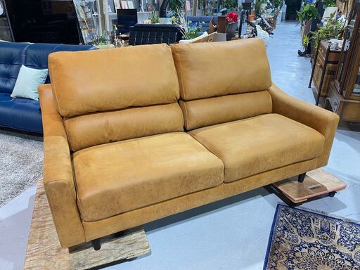 F11☆関家具☆RELAX FORM リラックスフォーム ラブソファ レザー