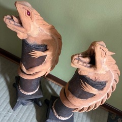 アジアン　お香立て　ヤモリ　ペアの画像
