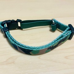 成猫用 迷彩柄首輪 猫用 ほぼ未使用（鈴なし）の画像