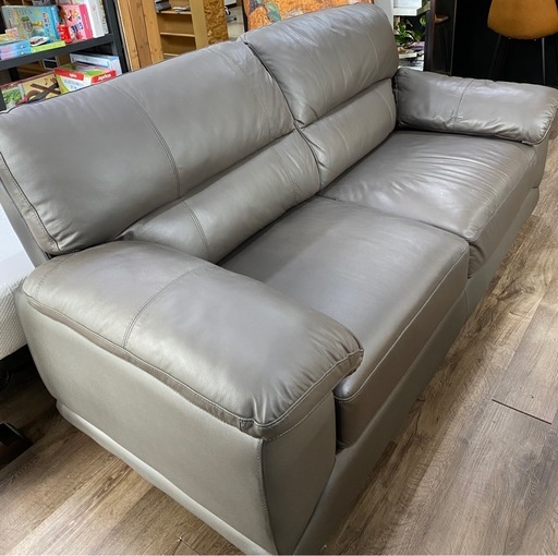 2人掛けソファ　グレー