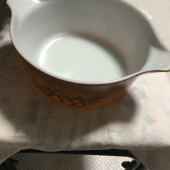 ◆OldPyrex キャセロール◆取手付き フルーツ柄 の画像