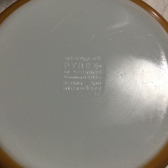 ◆OldPyrex キャセロール◆取手付き フルーツ柄 の画像