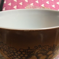 ◆OldPyrex キャセロール◆取手付き フルーツ柄 の画像