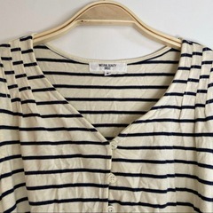 NATURAL BEAUTY BASIC【S】ボーダーワンピースの画像