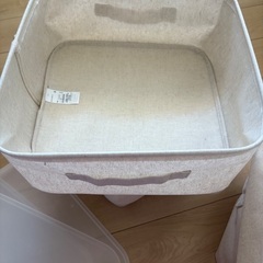 無印　ポリエステル麻ソフトボックス　やわらかポリエチレンケース蓋の画像