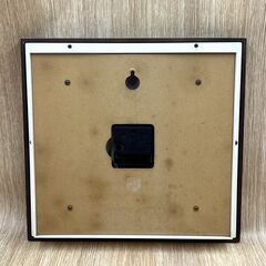 【S88】CITIZEN/シチズン/壁掛け時計/掛時計/スクエア型/木製/木枠/クオーツ/シンプル/インテリア/ディスプレイ/動作確認済みの画像