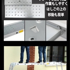 【状態きれい サビなし】脚立 アルミ製はしご   の画像