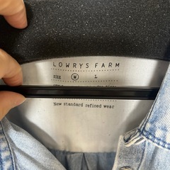LOWRYS FARM デニムシャツワンピース Lの画像