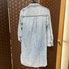LOWRYS FARM デニムシャツワンピース Lの画像